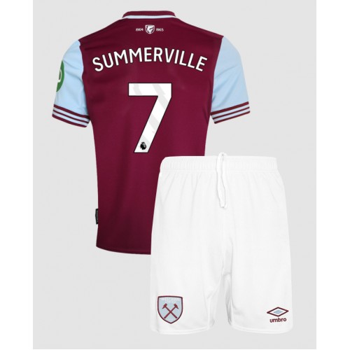 Dres West Ham United Crysencio Summerville #7 Domaci za djecu 2024-25 Kratak Rukav (+ kratke hlače)